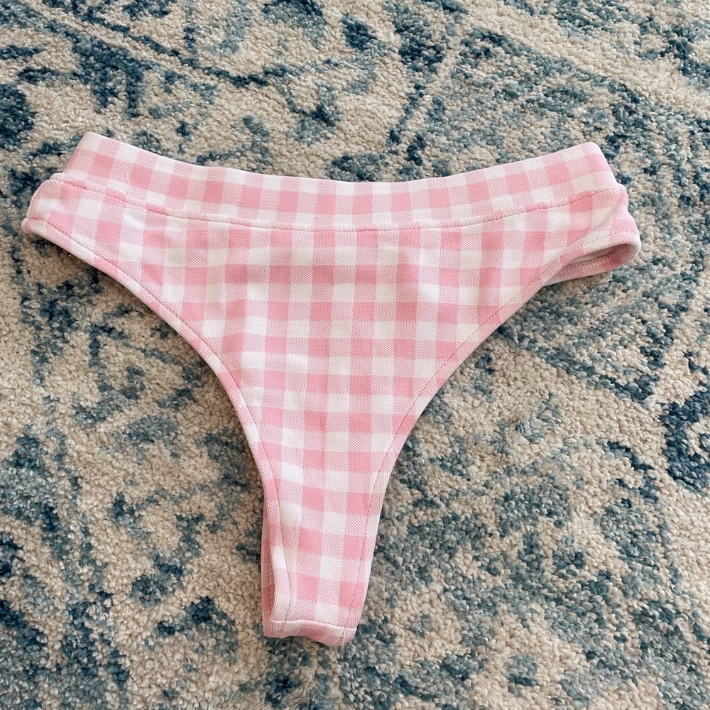 Frankie’s Bikinis Bikini Bottoms Pink Gingham